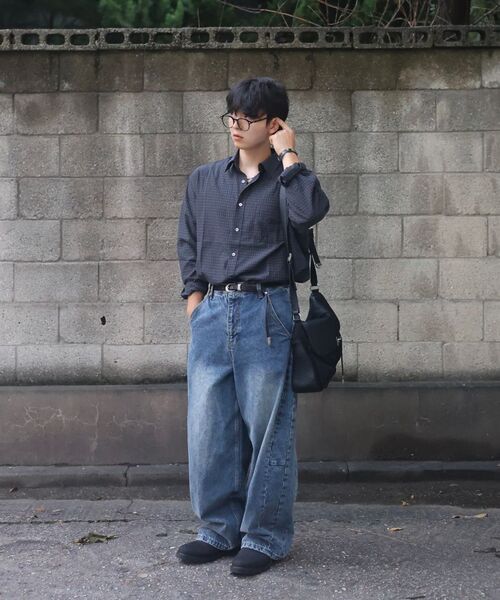 JUAN HOMME(ジュアンオム)の「ルーズドチェックシャツ(ダークネイビー)(シャツ/ブラウス・メンズ・その他・SMALL/MEDIUM/LARGE)」の7枚目の写真
