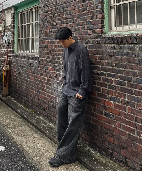 JUAN HOMME(ジュアンオム)の「ルーズドチェックシャツ(ダークネイビー)(シャツ/ブラウス・メンズ・その他・SMALL/MEDIUM/LARGE)」の8枚目の写真
