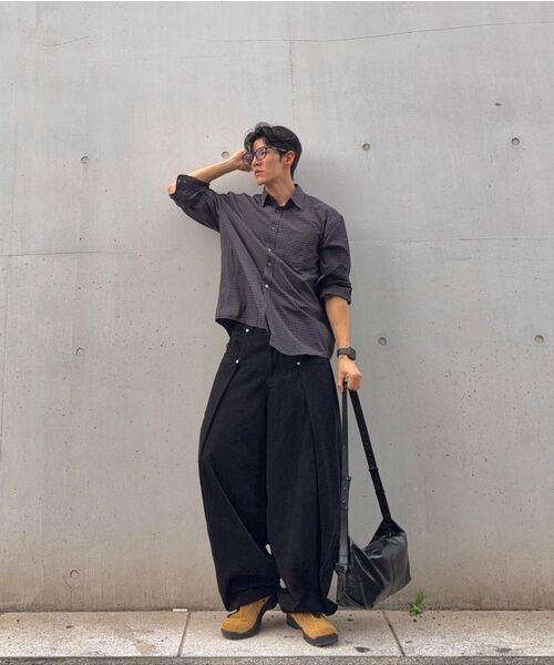 JUAN HOMME(ジュアンオム)の「ルーズドチェックシャツ(ダークネイビー)(シャツ/ブラウス・メンズ・その他・SMALL/MEDIUM/LARGE)」の2枚目の写真
