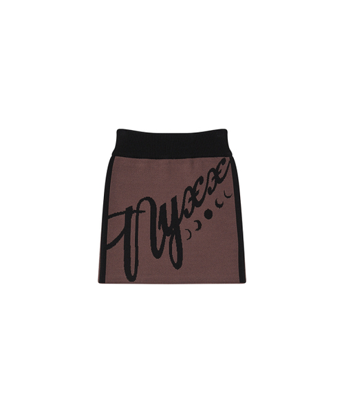 NYXX（エヌワイエックスエックス）の「2-WAY SLANT LOGO TOP SKIRT BROWN（ニット/セーター・レディース・その他・FREE）」の3枚目の写真
