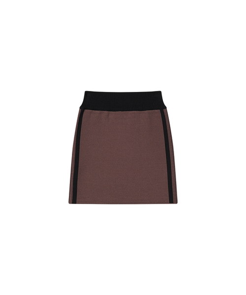 NYXX（エヌワイエックスエックス）の「2-WAY SLANT LOGO TOP SKIRT BROWN（ニット/セーター・レディース・その他・FREE）」の4枚目の写真