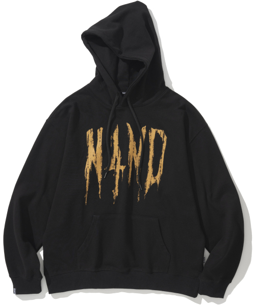 N4ND Drip Logo Pullover Hood — худи черного цвета с логотипом