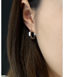 Alt due（オルトデュー）の「【Alt due/オルト デュー】ヘキサゴンフープピアス（ピアス（片耳用））」