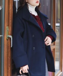 le.coeur blanc | スタンドネックテントラインウールコート(その他アウター)