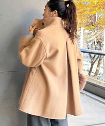 le.coeur blanc | スタンドネックテントラインウールコート(その他アウター)