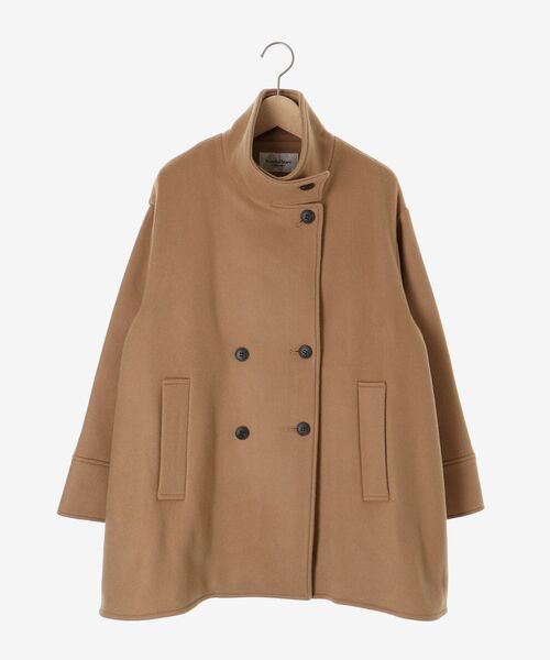 le.coeur blanc（ルクールブラン）の「スタンドネックテントラインウールコート（その他アウター・レディース・キャメル/ネイビー/ライトベージュ・38）」の10枚目の写真