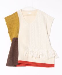 Plantation | ブロックインターシャ / ニットベスト / (O)(ベスト)