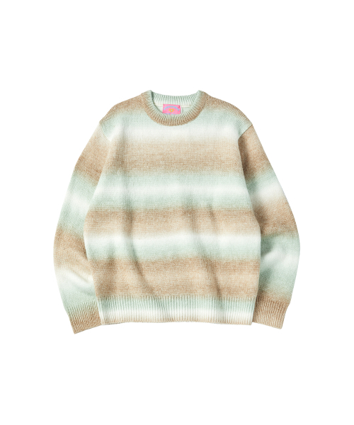 COMONINOZ（コモニノズ）の「GRADATION PULLOVER SWEATER [MINT]（ニット/セーター・メンズ・ミント・SMALL/MEDIUM/LARGE）」の2枚目の写真