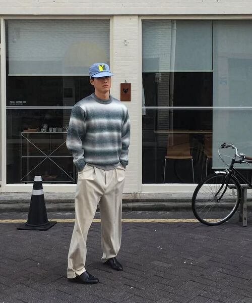 COMONINOZ（コモニノズ）の「GRADATION PULLOVER SWEATER [MINT]（ニット/セーター・メンズ・ミント・SMALL/MEDIUM/LARGE）」の4枚目の写真