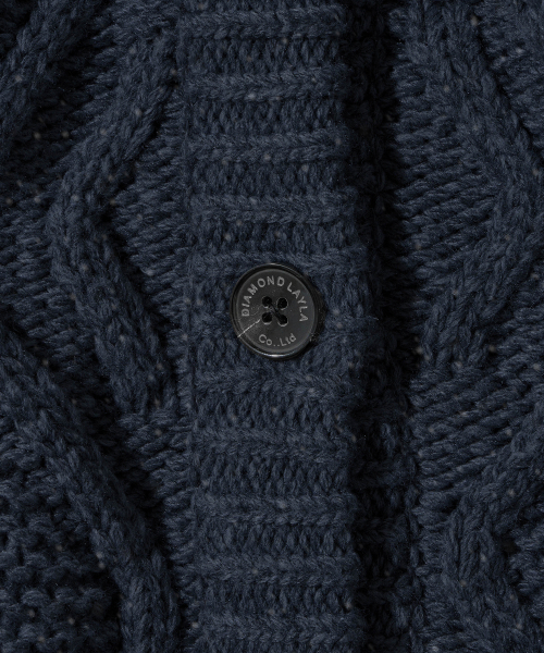 Diamond Layla(ダイアモンドレイラ)の「Turtleneck Two Buttons Cardigan C8 Dark Navy Melange(カーディガン/ボレロ・レディース・その他・MEDIUM/LARGE)」の5枚目の写真