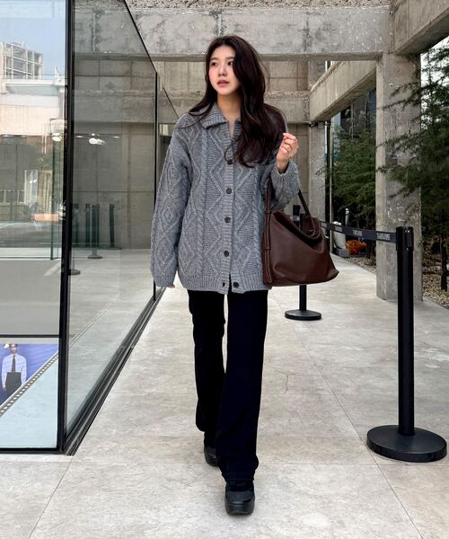Diamond Layla(ダイアモンドレイラ)の「Turtleneck Two Buttons Cardigan C8 Dark Navy Melange(カーディガン/ボレロ・レディース・その他・MEDIUM/LARGE)」の10枚目の写真