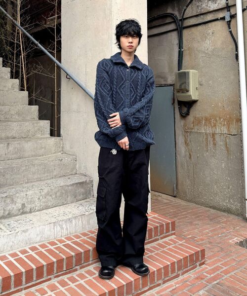 Diamond Layla(ダイアモンドレイラ)の「Turtleneck Two Buttons Cardigan C8 Dark Navy Melange(カーディガン/ボレロ・レディース・その他・MEDIUM/LARGE)」の12枚目の写真