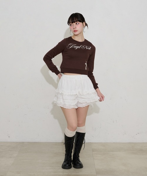 FCMM(エフシーエムエム)の「【日本限定】CROSS SWEATSHIRT / クロススウェットシャツ(スウェット・レディース・ブラウン/オフホワイト・SMALL/MEDIUM)」の9枚目の写真