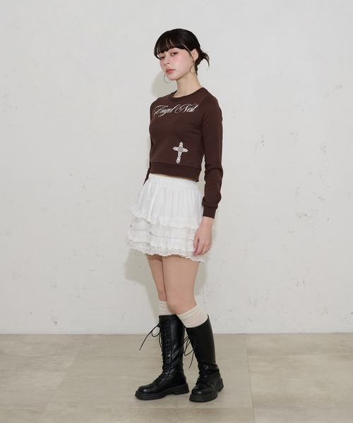 FCMM(エフシーエムエム)の「【日本限定】CROSS SWEATSHIRT / クロススウェットシャツ(スウェット・レディース・ブラウン/オフホワイト・SMALL/MEDIUM)」の10枚目の写真