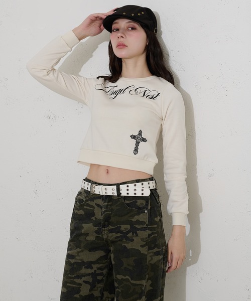 FCMM(エフシーエムエム)の「【日本限定】CROSS SWEATSHIRT / クロススウェットシャツ(スウェット・レディース・ブラウン/オフホワイト・SMALL/MEDIUM)」の12枚目の写真