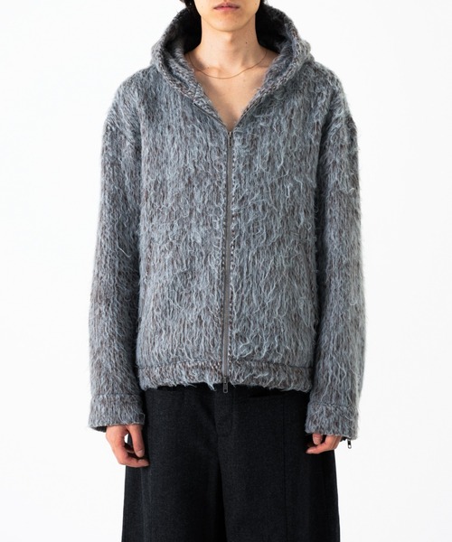 SAILOR COLLAR SHAGGY HOODIE / セーラーカラージップアップシャギー