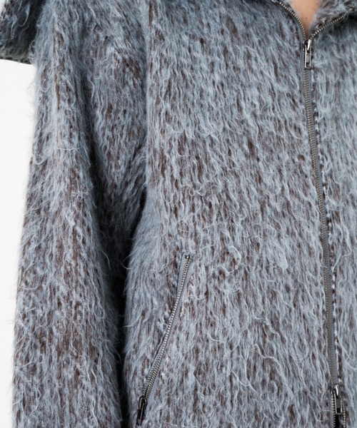 Camphor wood(カンファーウッド)の「SAILOR COLLAR SHAGGY HOODIE / セーラーカラージップアップシャギーフーディ(パーカー・メンズ・グレイッシュブルー/ブラウン・MEDIUM/LARGE)」の11枚目の写真