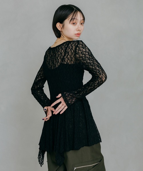 PAGEBOY(ページボーイ)の「イレヘムレイヤードワンピース(チュニック・レディース・オフホワイト/ブラック・FREE)」の16枚目の写真