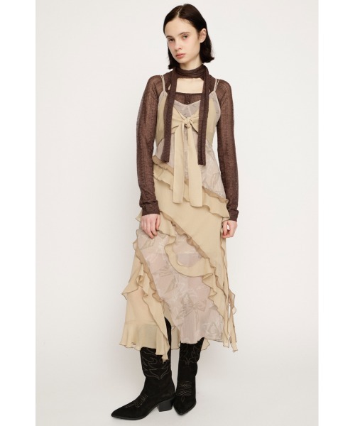 SLY(スライ)の「【2026SS新作】STILL STITCHING RIBBON SLIP スティル スティッチング リボン スリップ 冬服 春服(ワンピース・レディース・ピンク系その他/ベージュ系その他・FREE)」の9枚目の写真