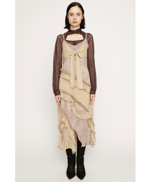SLY(スライ)の「【2026SS新作】STILL STITCHING RIBBON SLIP スティル スティッチング リボン スリップ 冬服 春服(ワンピース・レディース・ピンク系その他/ベージュ系その他・FREE)」の11枚目の写真