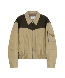 EYEUNDERSTAND（アイアンダスタンド）の「ウェスタンラインジャケット（ベージュ/ブラウン）（MA-1）」