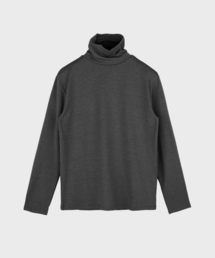 ベーシックタートルネックTシャツ_チャコール