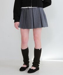 ROCCI ROCCI（ロッシロッシ）の「Pleats Wool Mini Skirt [GREY]（スカート）」
