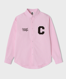 CONCEPTCOLLEGE（コンセプトカレッジ）の「[24FW New Version] Brown C-Patch Oxford Long Sleeve Shirt_Pink [Unisex]（シャツ/ブラウス）」