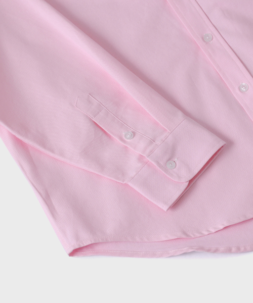 CONCEPTCOLLEGE（コンセプトカレッジ）の「[24FW New Version] ブラウンCパッチオックスフォード長袖シャツ_ピンク [男女共用]（シャツ/ブラウス・レディース・ピンク・X-LARGE/LARGE/MEDIUM）」の4枚目の写真