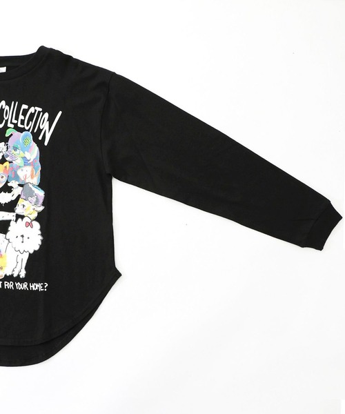 ScoLar(スカラー)の「ScoLar(スカラー) スカラーわんちゃんコレクション柄ロンT(Tシャツ/カットソー・レディース・ブラック/オフホワイト・MEDIUM)」の15枚目の写真