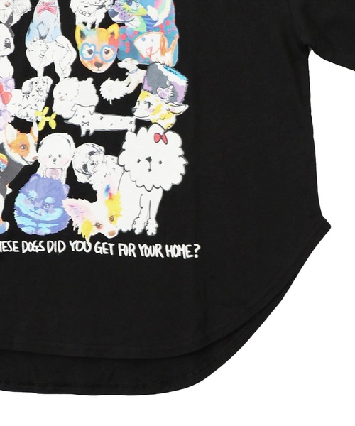 ScoLar(スカラー)の「ScoLar(スカラー) スカラーわんちゃんコレクション柄ロンT(Tシャツ/カットソー・レディース・ブラック/オフホワイト・MEDIUM)」の16枚目の写真