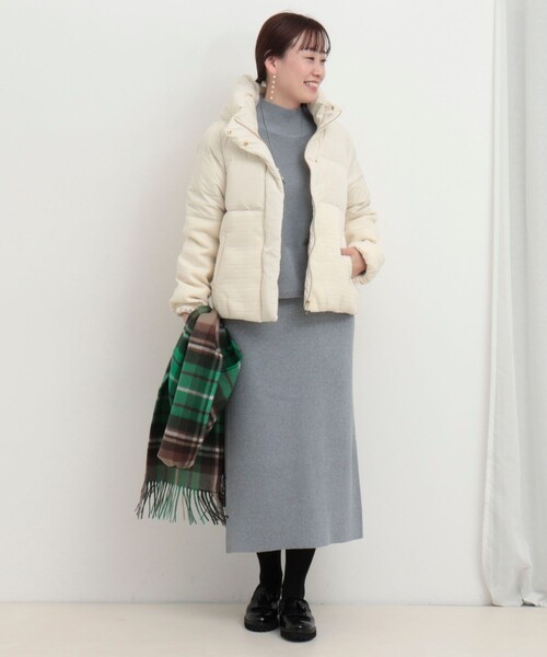 MICO COULIER（ミコクリエ）の「クラシカルツィードダウン（ダウンジャケット/コート・レディース・オフホワイト/ブラック・38）」の14枚目の写真