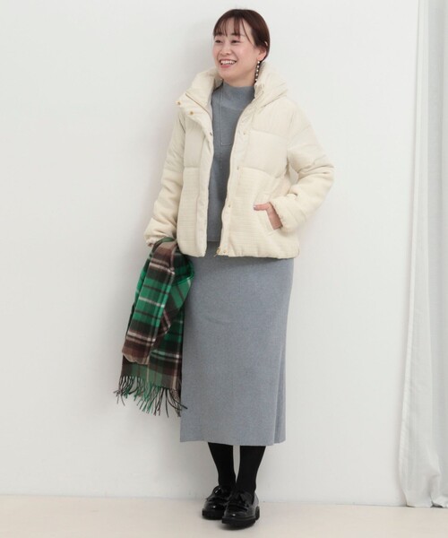 MICO COULIER（ミコクリエ）の「クラシカルツィードダウン（ダウンジャケット/コート・レディース・オフホワイト/ブラック・38）」の21枚目の写真