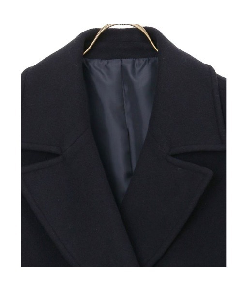 AOYAMA（アオヤマ）の「【カシミヤブレンド】ウールショート丈Pコート（ピーコート・レディース・ネイビー・M）」の6枚目の写真