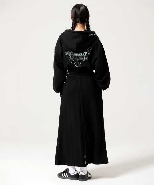 ARTISTWEAR（アーティストウェア）の「[ATW]イリュージョンロングスカート（スカート・レディース・ブラック/グレー・SMALL/MEDIUM）」の4枚目の写真