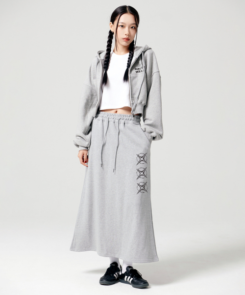 ARTISTWEAR（アーティストウェア）の「[ATW]イリュージョンロングスカート（スカート・レディース・ブラック/グレー・SMALL/MEDIUM）」の5枚目の写真