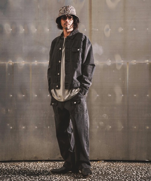WONDER WALL MOTEL(ワンダーウォールモーテル)の「mp14449-AGING BLACK DENIM BUSH PANTS ブラックデニムブッシュパンツ(26SSPT006)(デニムパンツ・メンズ・ブラック・XL/L/M/S)」の9枚目の写真