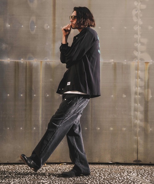 WONDER WALL MOTEL(ワンダーウォールモーテル)の「mp14449-AGING BLACK DENIM BUSH PANTS ブラックデニムブッシュパンツ(26SSPT006)(デニムパンツ・メンズ・ブラック・XL/L/M/S)」の10枚目の写真