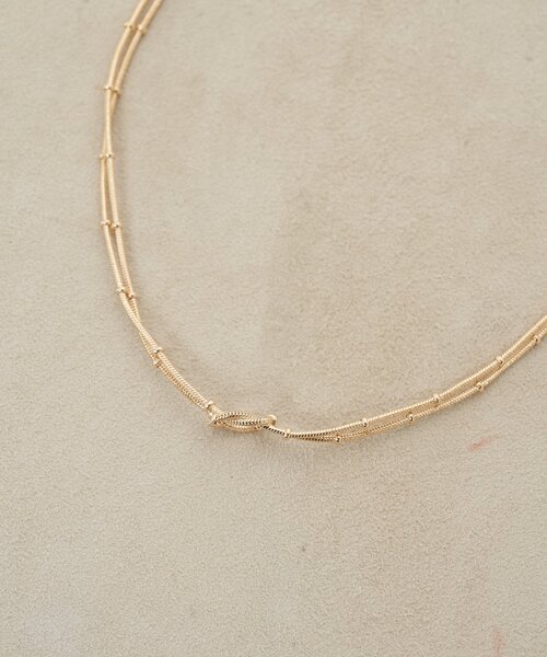 Jena espace merveilleux（ジェナ　エスパスメルヴェイユ）の「ムスビナローネックレス（リング・レディース・ゴールド・FREE）」の2枚目の写真