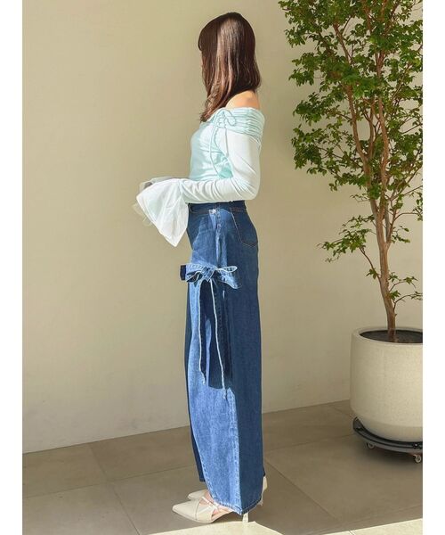 dazzlin（ダズリン）の「シアーベロアオフショルトップスⅡ（Tシャツ/カットソー・レディース・ミント/ベージュ・FREE）」の20枚目の写真