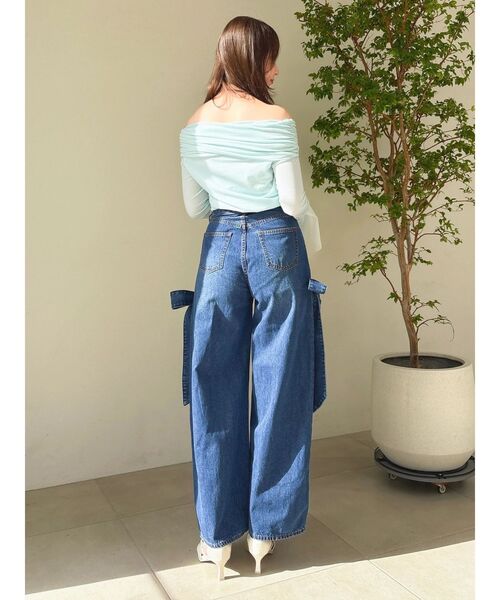 dazzlin（ダズリン）の「シアーベロアオフショルトップスⅡ（Tシャツ/カットソー・レディース・ミント/ベージュ・FREE）」の22枚目の写真