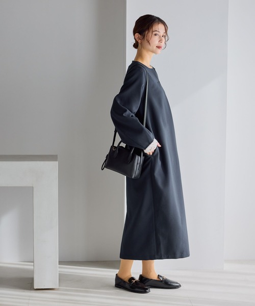 WEB限定】キーネックフォルムワンピース《オケージョン2026SS