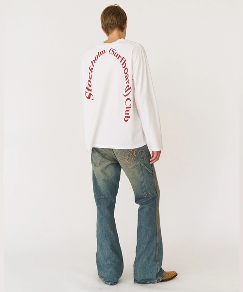 Stockholm Surfboard Club(ストックホルムサーフボードクラブ)の「Stockholm Surfboard Club/ストックホルムサーフボードクラブ 長袖Tシャツ Back Logo Longsleeve(Tシャツ/カットソー・メンズ・ブラック/ホワイト・M/L/XL/S)」の11枚目の写真