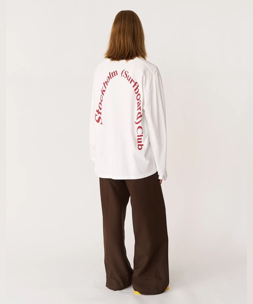 Stockholm Surfboard Club(ストックホルムサーフボードクラブ)の「Stockholm Surfboard Club/ストックホルムサーフボードクラブ 長袖Tシャツ Back Logo Longsleeve(Tシャツ/カットソー・メンズ・ブラック/ホワイト・M/L/XL/S)」の13枚目の写真