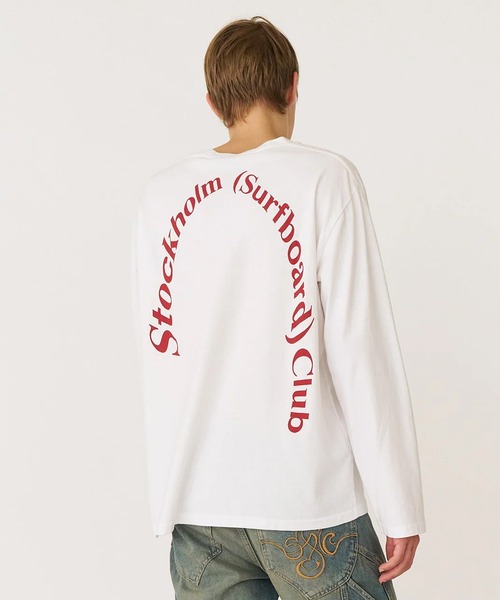 Stockholm Surfboard Club(ストックホルムサーフボードクラブ)の「Stockholm Surfboard Club/ストックホルムサーフボードクラブ 長袖Tシャツ Back Logo Longsleeve(Tシャツ/カットソー・メンズ・ブラック/ホワイト・M/L/XL/S)」の4枚目の写真