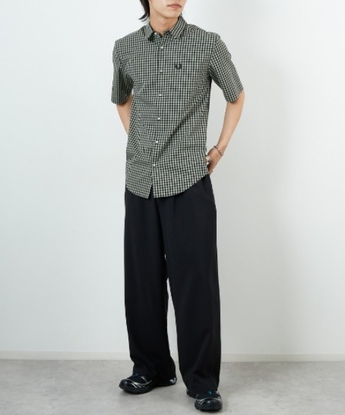 FRED PERRY（フレッドペリー）の「[FRED PERRY/フレッドペリー] ワンポイントロゴ刺繍 ギンガムチェック ショートスリーブシャツ（シャツ/ブラウス・レディース・モスグリーン/サックスブルー・M/L）」の20枚目の写真