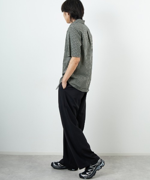 FRED PERRY（フレッドペリー）の「[FRED PERRY/フレッドペリー] ワンポイントロゴ刺繍 ギンガムチェック ショートスリーブシャツ（シャツ/ブラウス・レディース・モスグリーン/サックスブルー・M/L）」の21枚目の写真