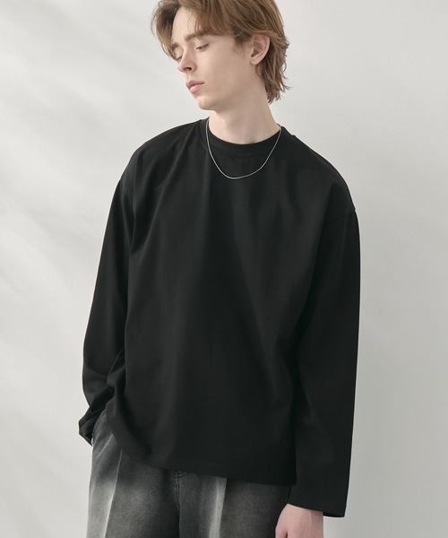 EASENCE】ボックスシルエット サイドスリット ベーシックロング