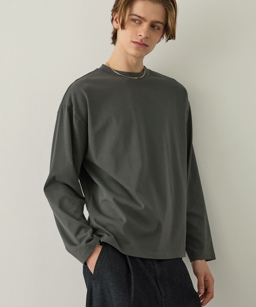EASENCE】ボックスシルエット サイドスリット ベーシックロング