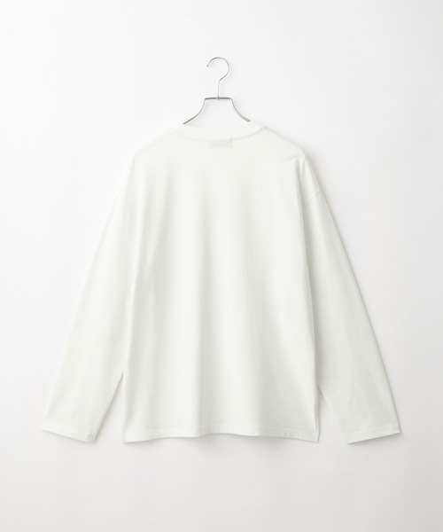 EASENCE（イーズエンス）の「【EASENCE】ボックスシルエット サイドスリット ベーシックロングスリーブTシャツ / UVカット＜COMFORT EDITシリーズ＞（Tシャツ/カットソー・メンズ・ホワイト/ダークグレー/モカ/ネイビー/ブラック・S/M/L）」の11枚目の写真